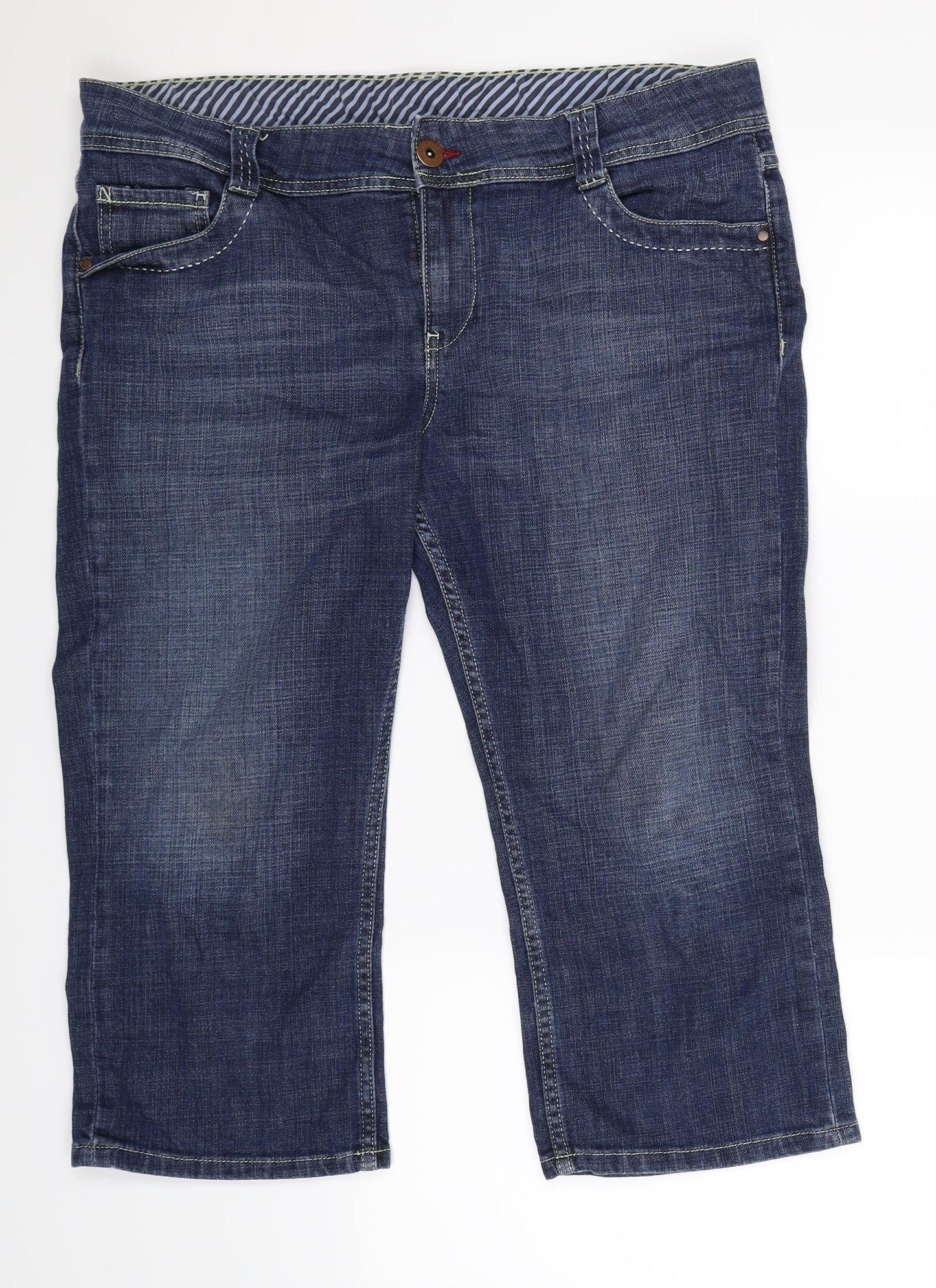 Marks and Spencer Womens Blue  Denim Bermuda Shorts Size 18