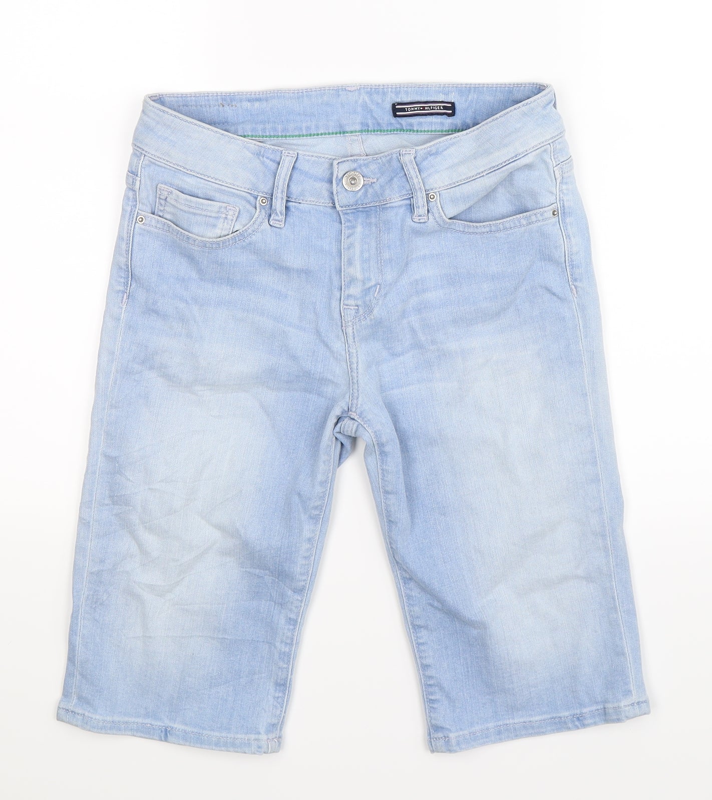 Tommy Hilfiger Womens Blue  Denim Bermuda Shorts Size 8