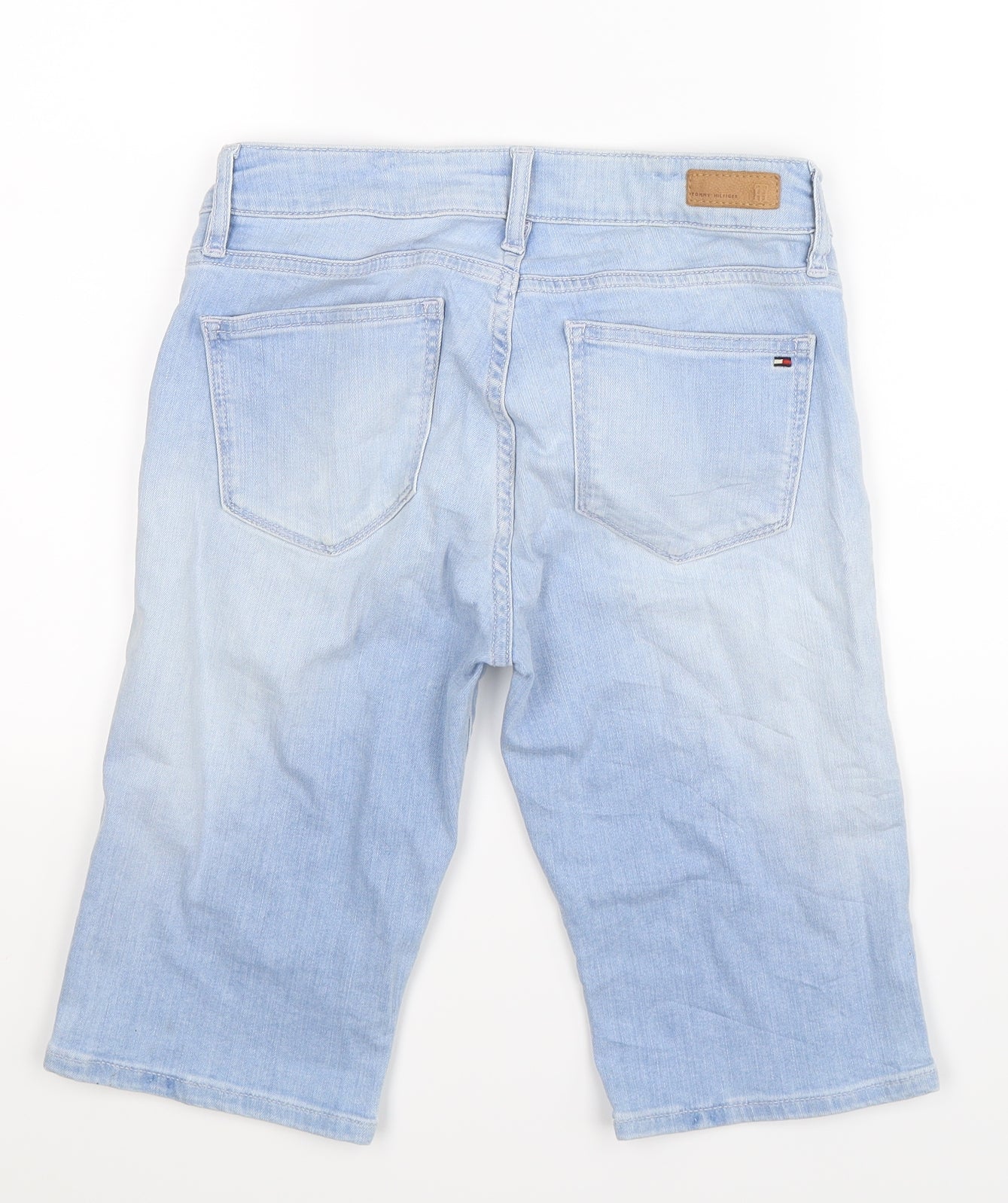 Tommy Hilfiger Womens Blue  Denim Bermuda Shorts Size 8
