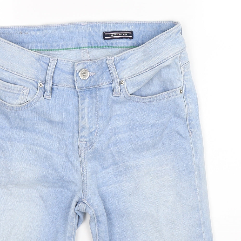 Tommy Hilfiger Womens Blue  Denim Bermuda Shorts Size 8