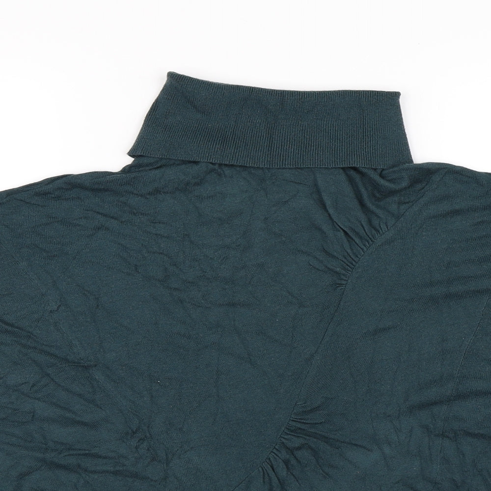 Warehouse Womens Green   Pullover Jumper Size 14  - Batwing