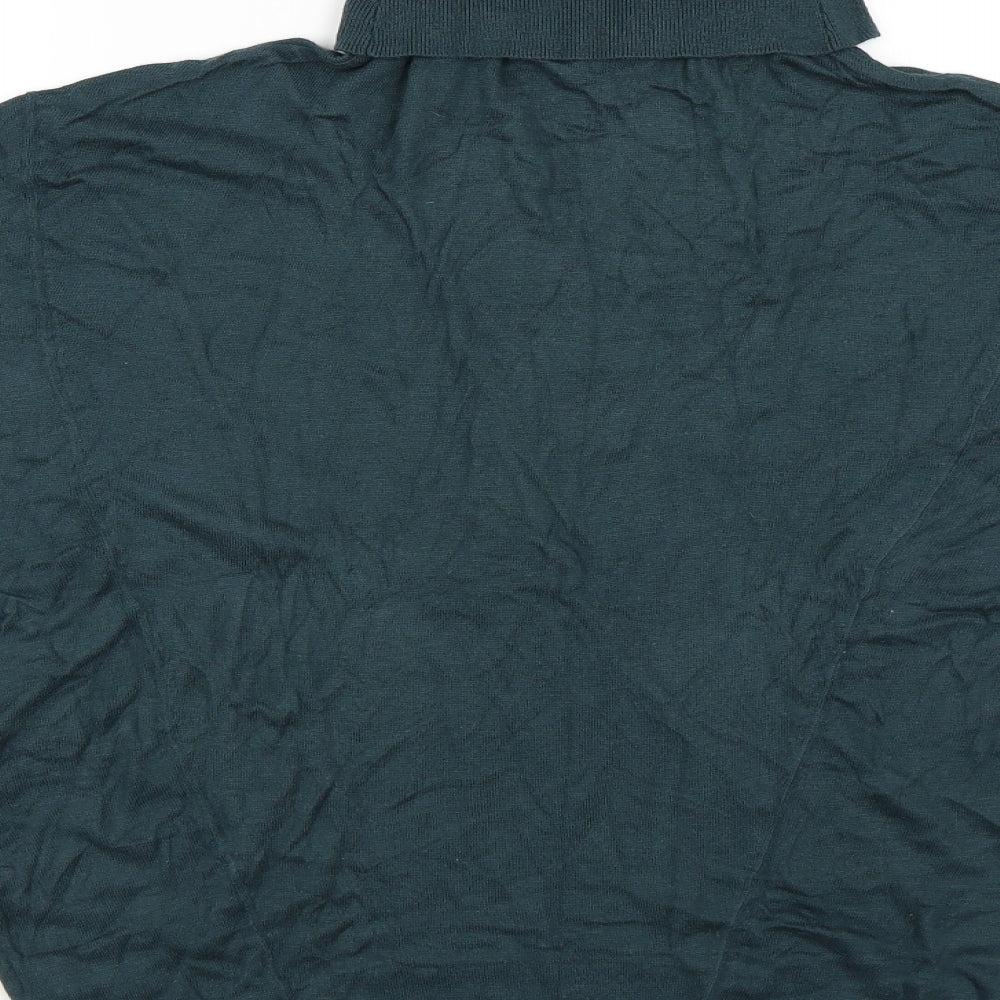 Warehouse Womens Green   Pullover Jumper Size 14  - Batwing
