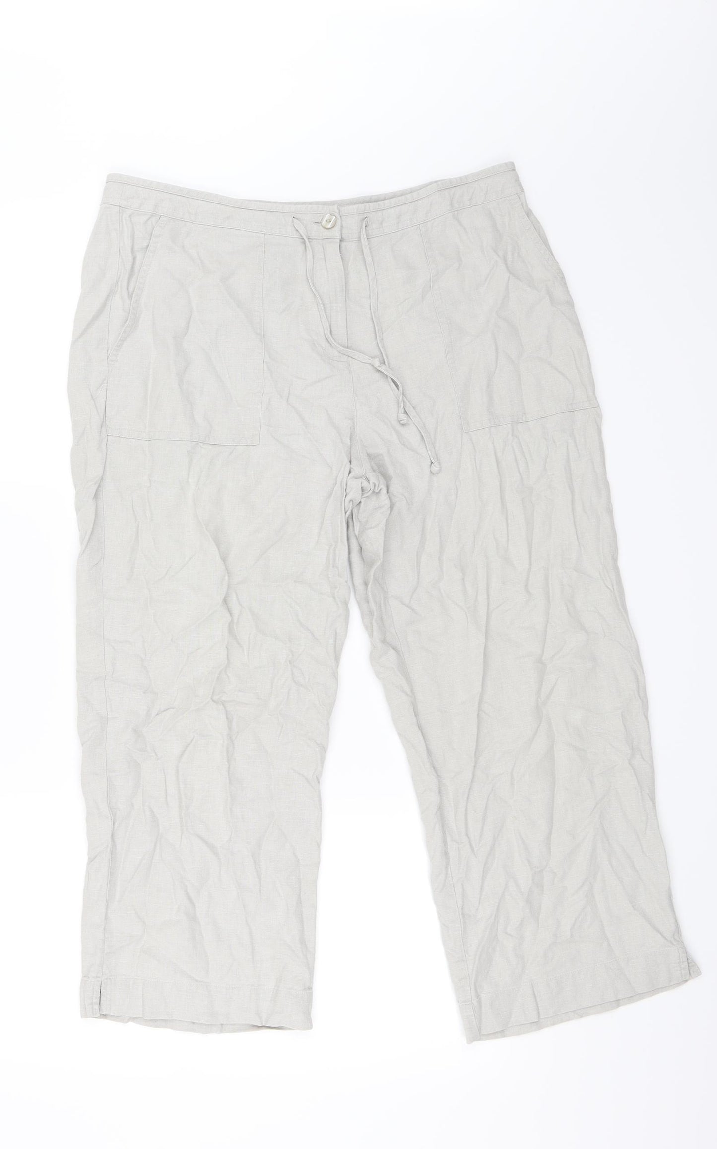 NEXT Womens Beige   Chino Shorts Size 12 - 3/4 leg