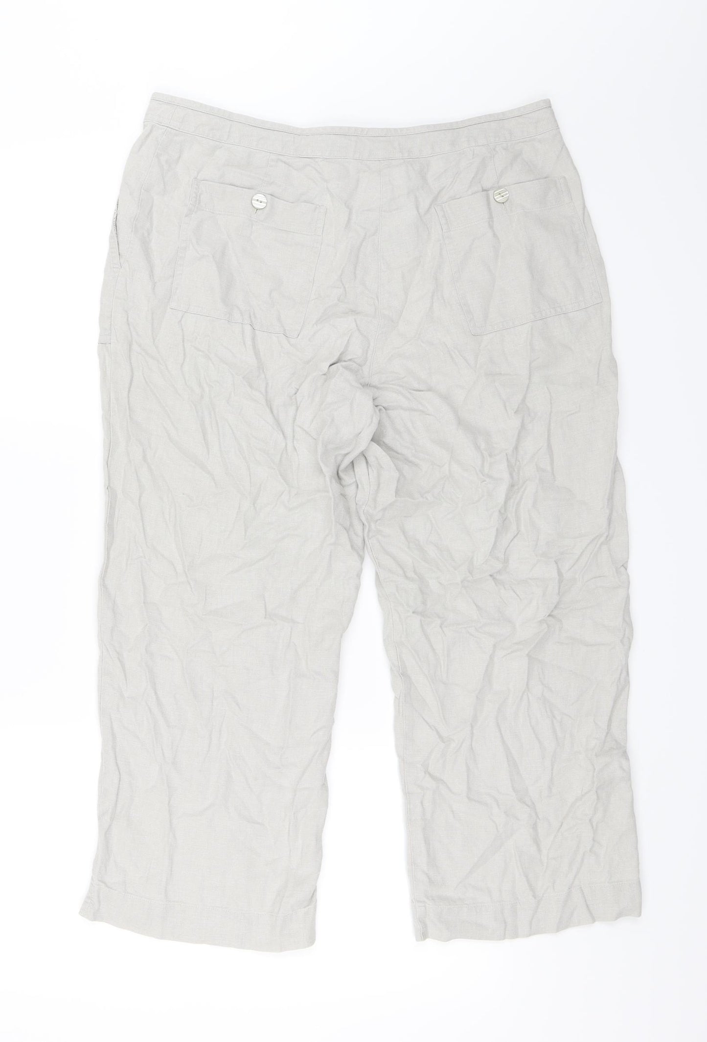 NEXT Womens Beige   Chino Shorts Size 12 - 3/4 leg