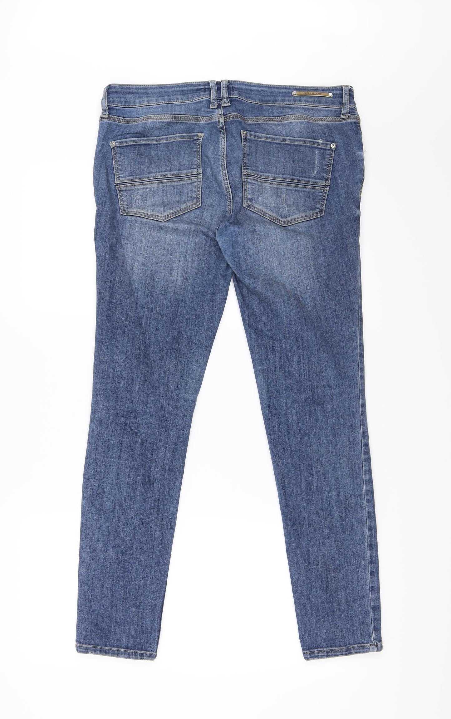 River Island Womens Blue   Skinny Jeans Size 16 L27.5 in