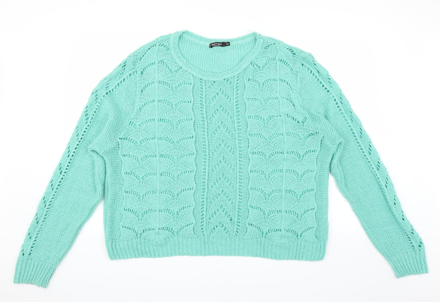 Nastygal Womens Green  Knit Pullover Jumper Size M