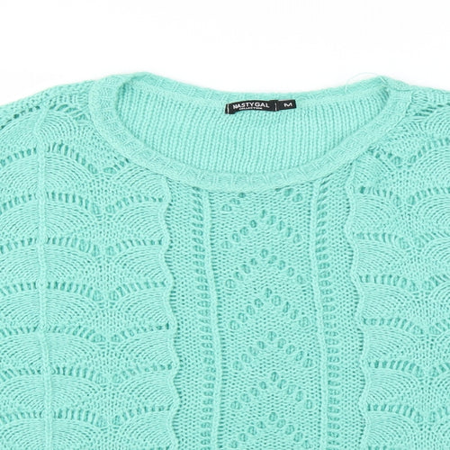 Nastygal Womens Green  Knit Pullover Jumper Size M