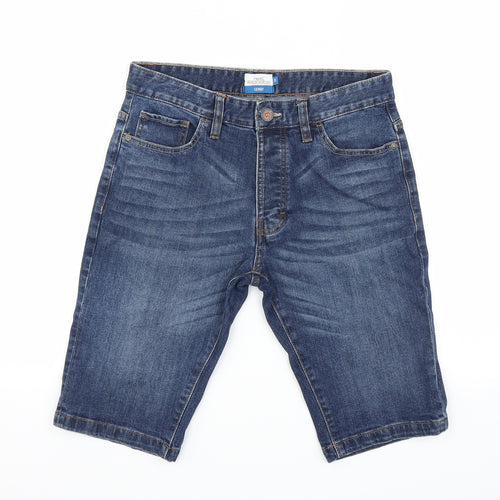 NEXT Mens Blue  Denim Chino Shorts Size 30