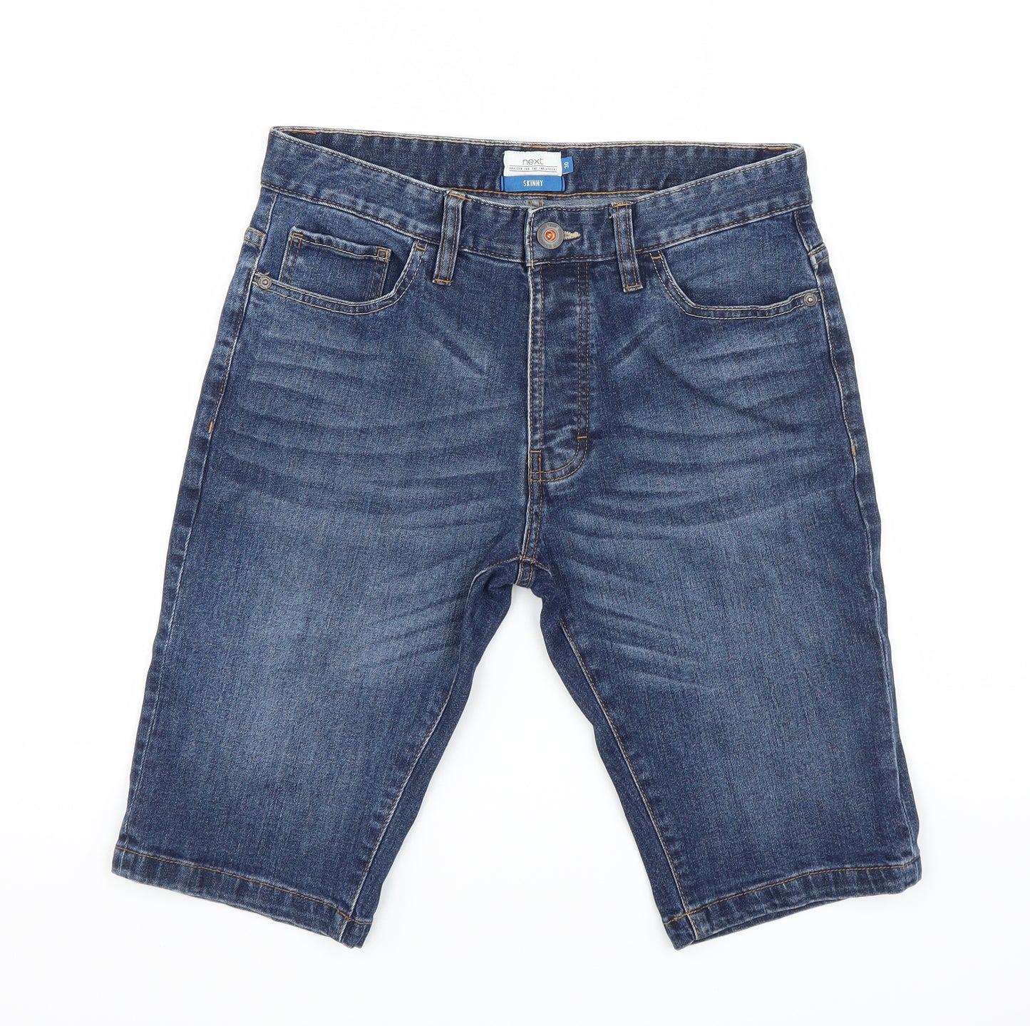 NEXT Mens Blue  Denim Chino Shorts Size 30