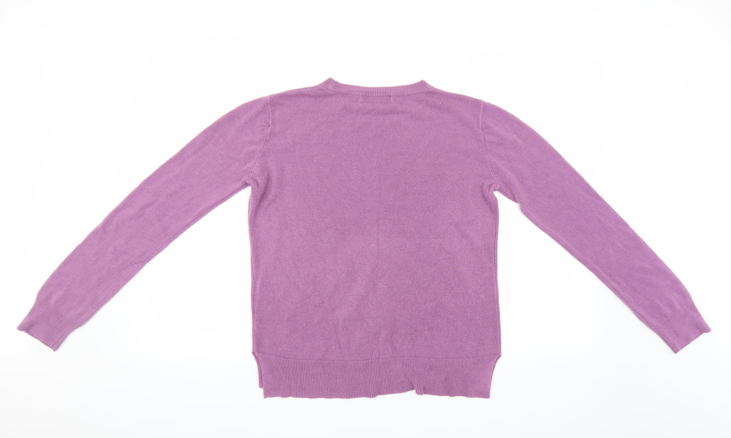 Marks and Spencer Womens Purple  Knit Pullover Jumper Size 14