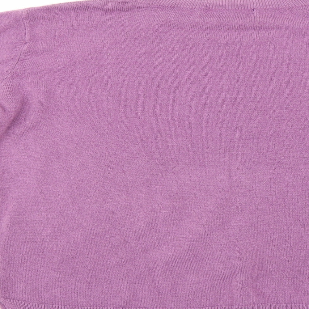 Marks and Spencer Womens Purple  Knit Pullover Jumper Size 14