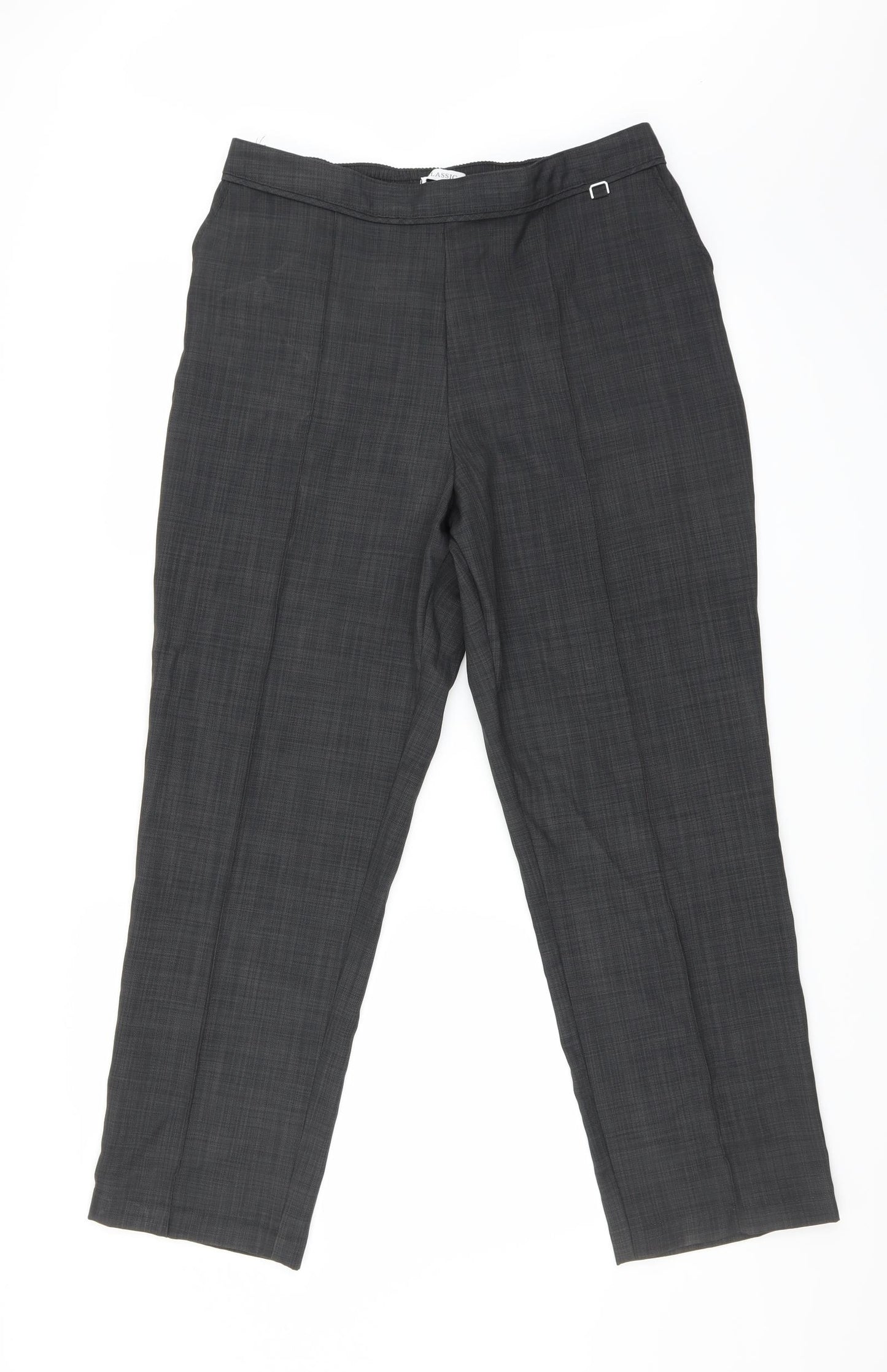 Marks and Spencer Womens Grey   Trousers  Size 14 L28 in