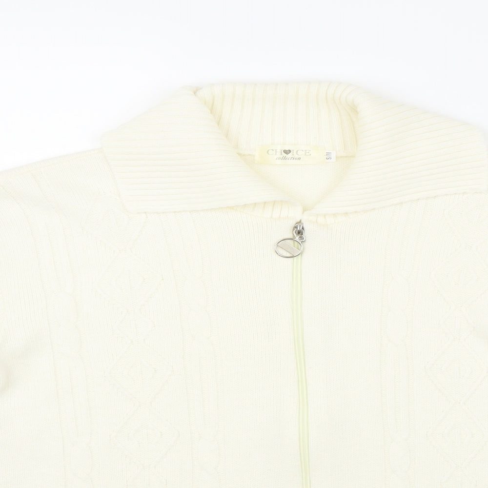 Choice Collection Womens Ivory  Knit Cardigan Jumper Size S