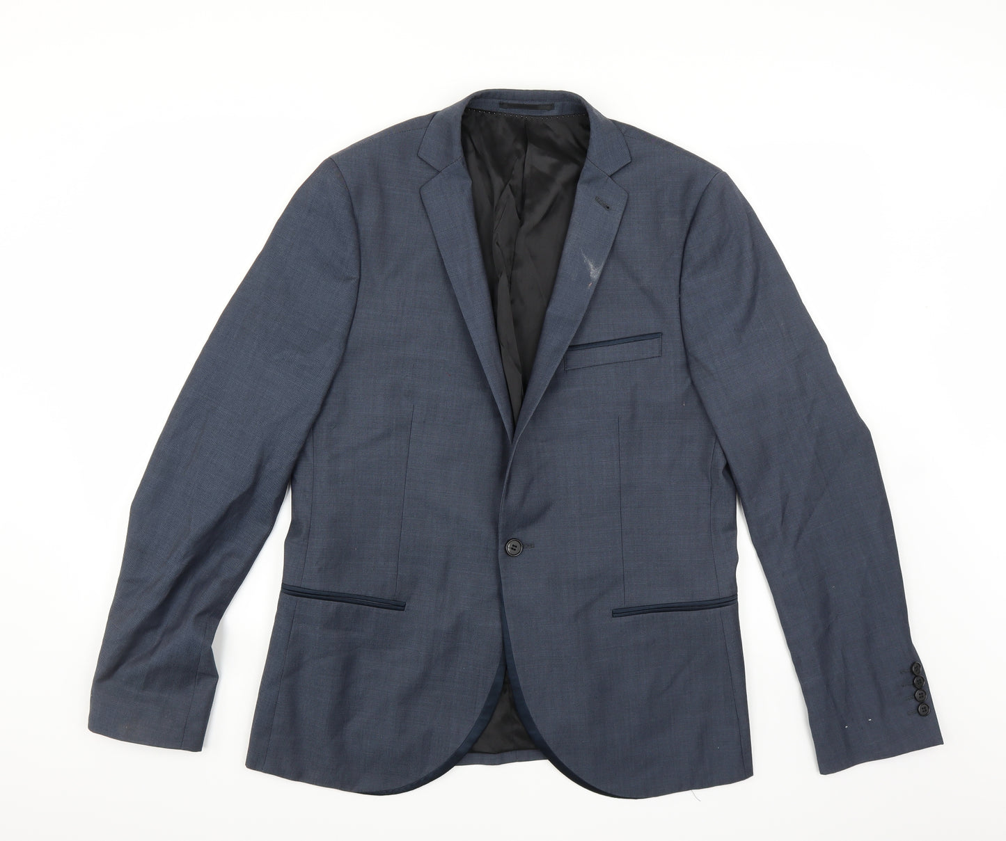 Topman Mens Blue   Jacket Suit Jacket Size 42