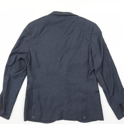 Topman Mens Blue   Jacket Suit Jacket Size 42