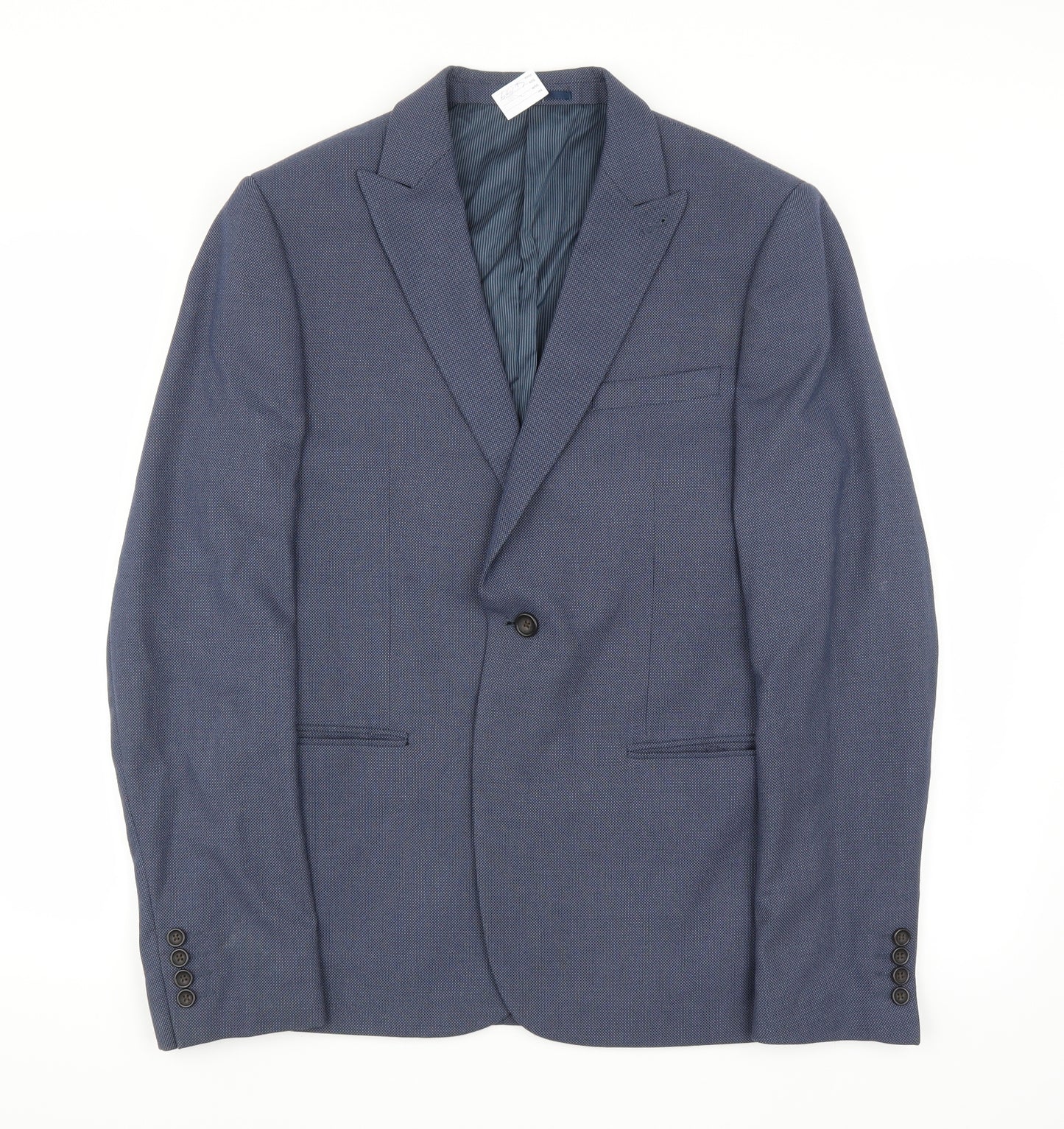NEXT Mens Blue Geometric  Jacket Suit Jacket Size 42