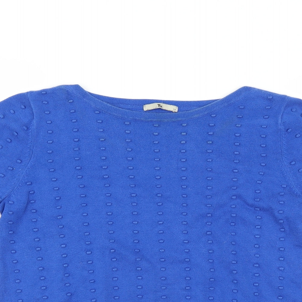 Sainsburys Womens Blue  Knit Pullover Jumper Size 12