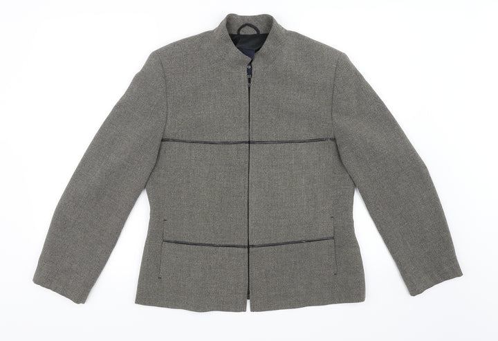 Bianca Womens Brown Jacket Blazer Size 12