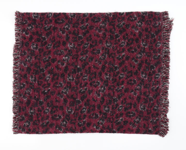 TU Womens Purple Animal Print Scarf