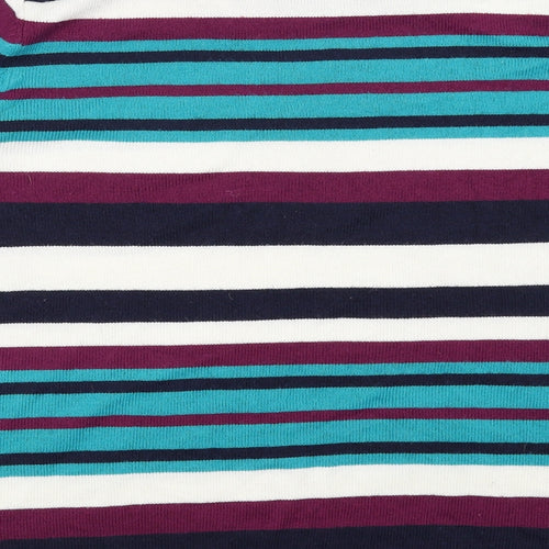 Soon Womens Black Striped  Pullover Jumper Size 16