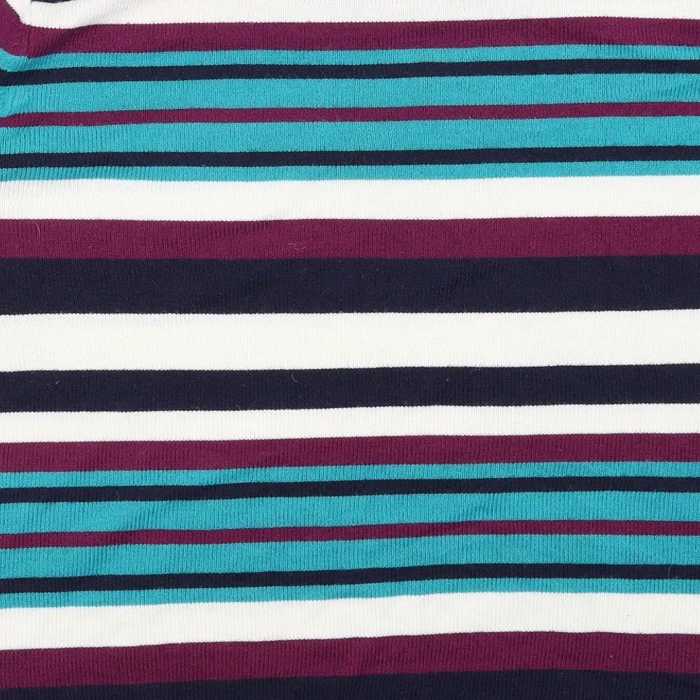 Soon Womens Black Striped  Pullover Jumper Size 16