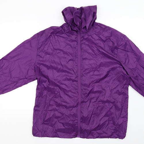 Festival Womens Purple   Rain Coat Jacket Size M