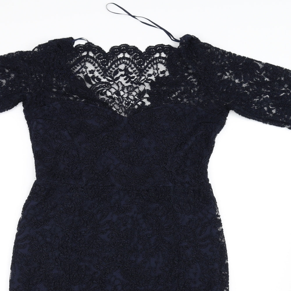 NEXT Womens Blue Floral  Fit & Flare  Size 12