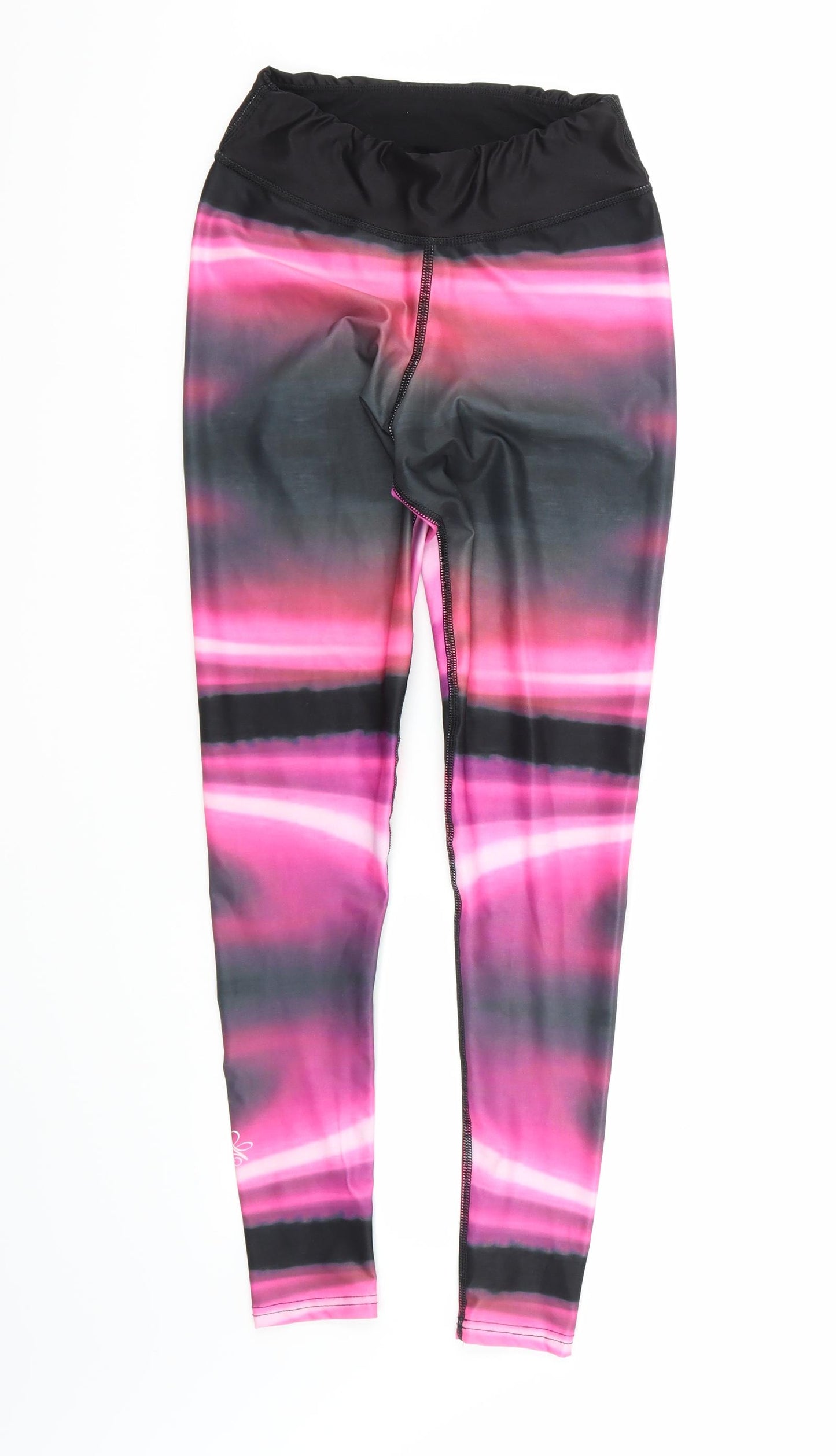 Preworn Womens Pink Striped  Compression Leggings Size XS L26 in