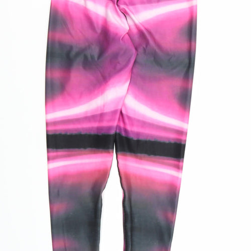 Preworn Womens Pink Striped  Compression Leggings Size XS L26 in