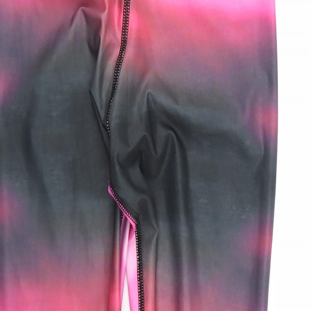 Preworn Womens Pink Striped  Compression Leggings Size XS L26 in
