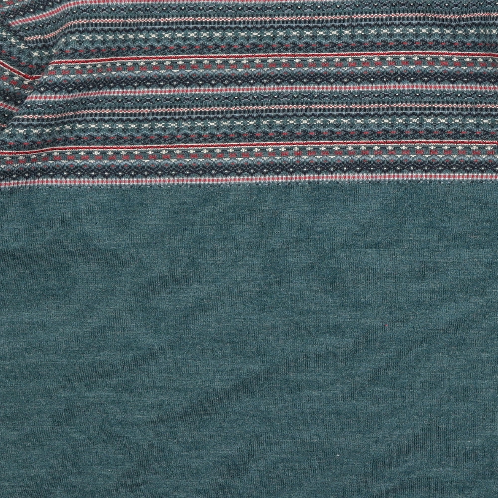 Cedar Wood State Mens Green Geometric Knit Pullover Jumper Size XL