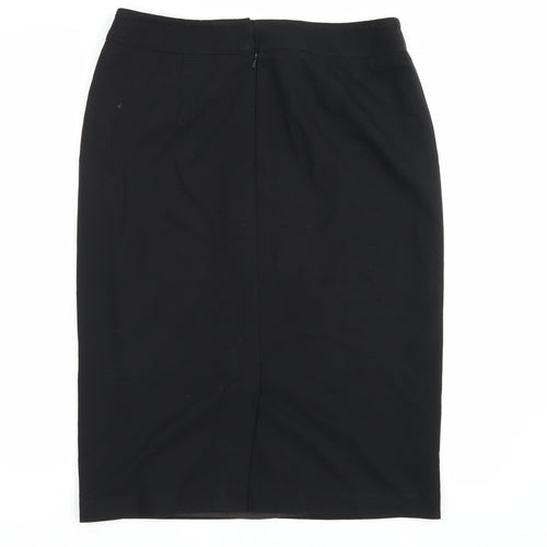 Marks and Spencer Womens Black  Rayon A-Line Skirt Size 14