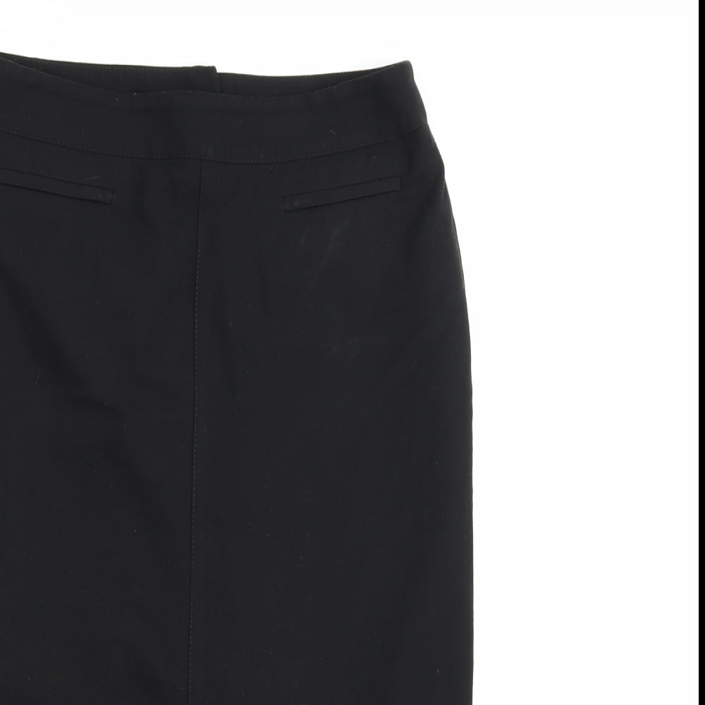 Marks and Spencer Womens Black  Rayon A-Line Skirt Size 14