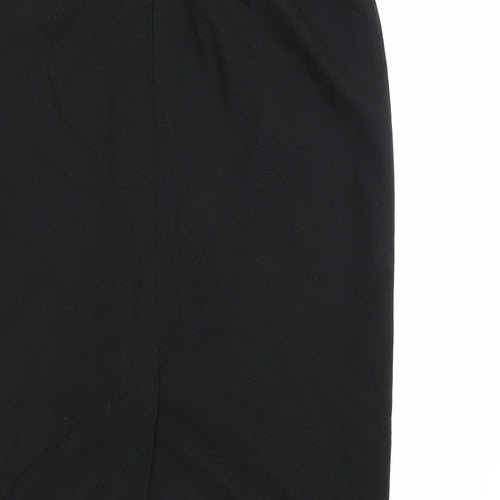 Marks and Spencer Womens Black  Rayon A-Line Skirt Size 14