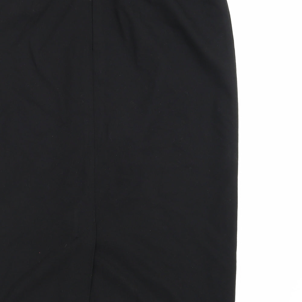 Marks and Spencer Womens Black  Rayon A-Line Skirt Size 14