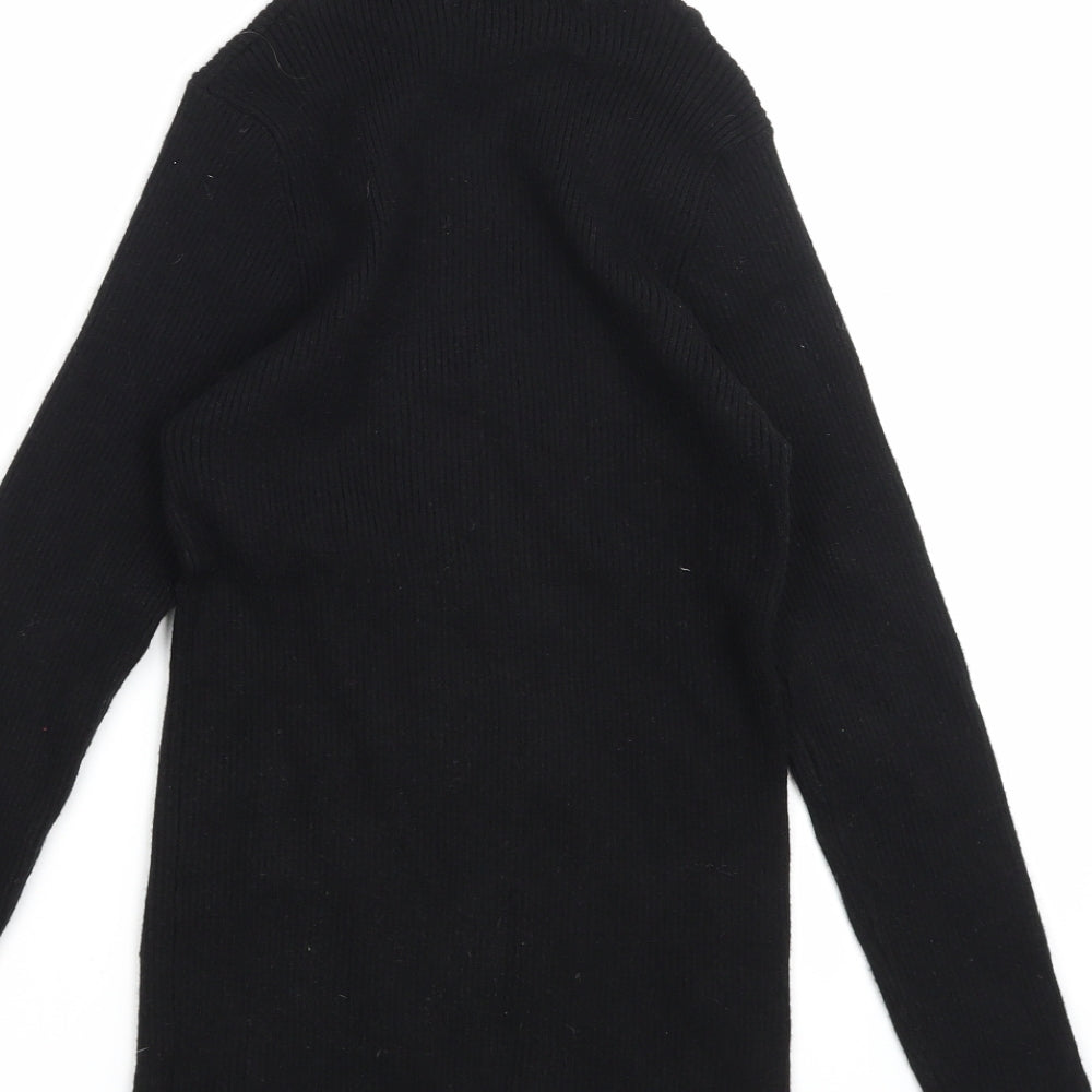 Brave Soul Womens Black  Knit Pullover Jumper Size M