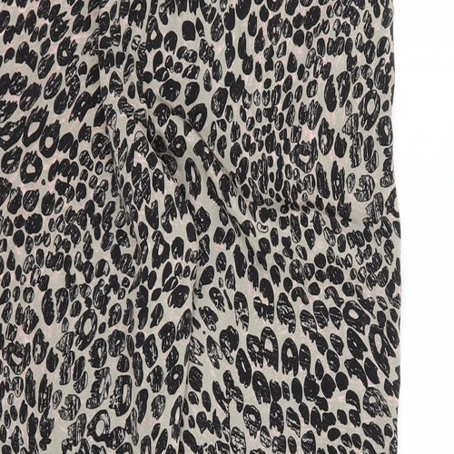 Miss Selfridge Womens Brown Animal Print  Trousers  Size 8 L24 in