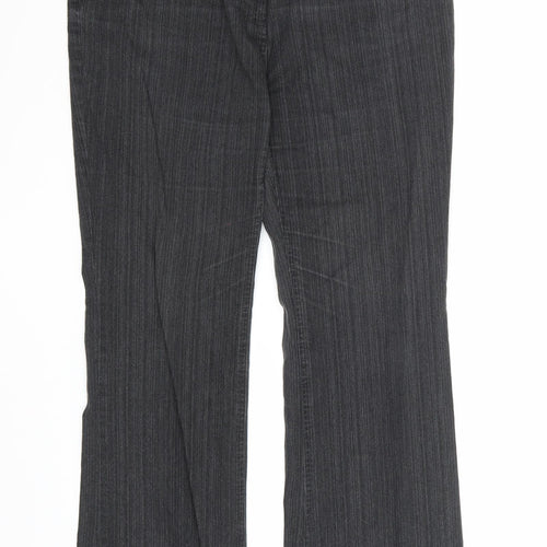 Per Una Womens Grey  Denim Bootcut Jeans Size 16 L30 in