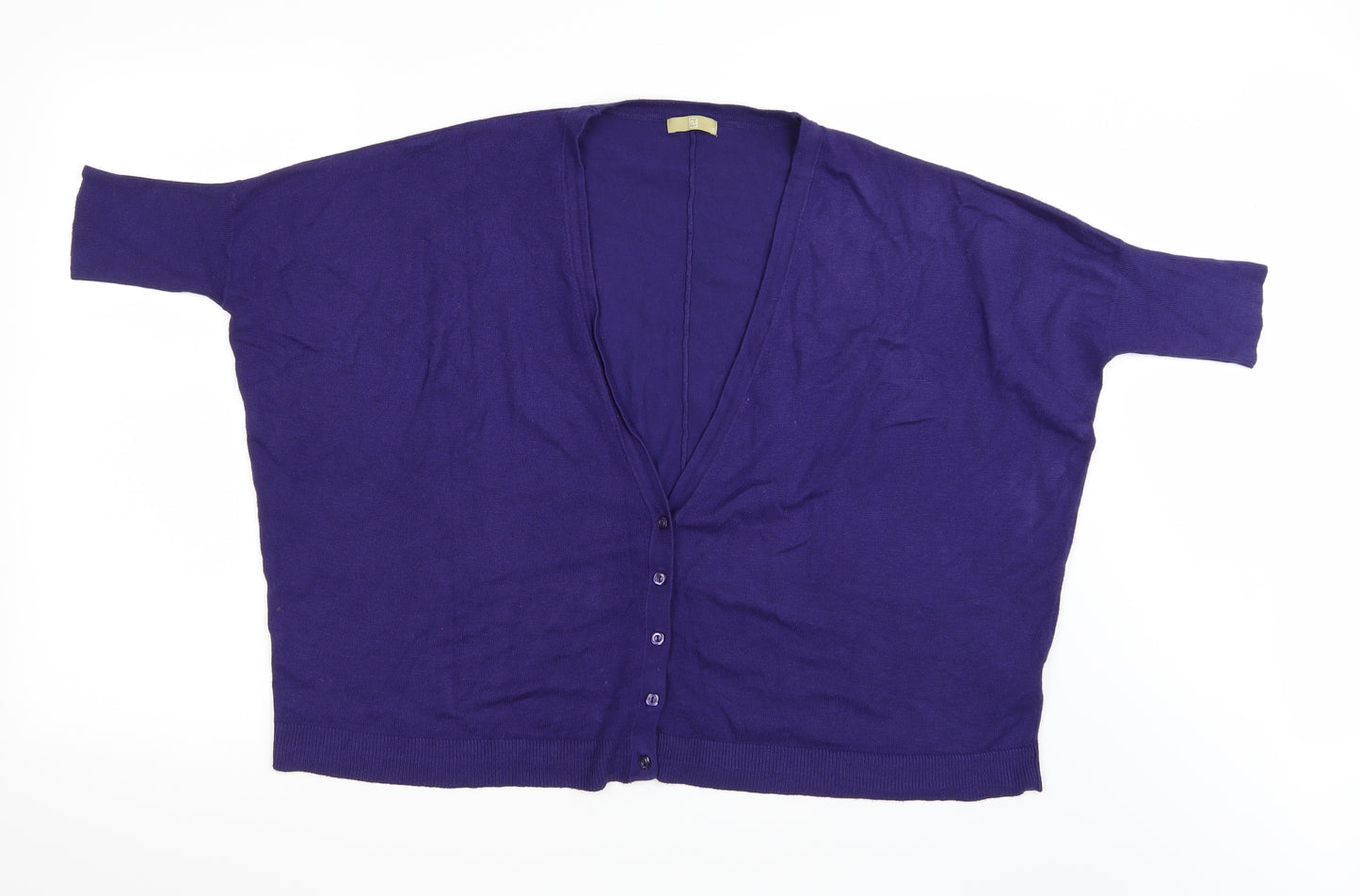 TU Womens Purple  Knit Cardigan Jumper Size 10
