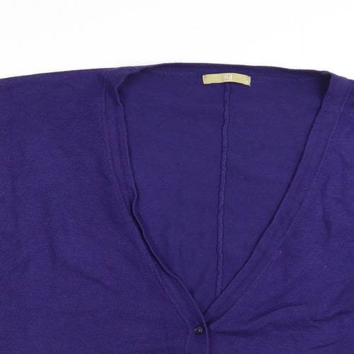 TU Womens Purple  Knit Cardigan Jumper Size 10