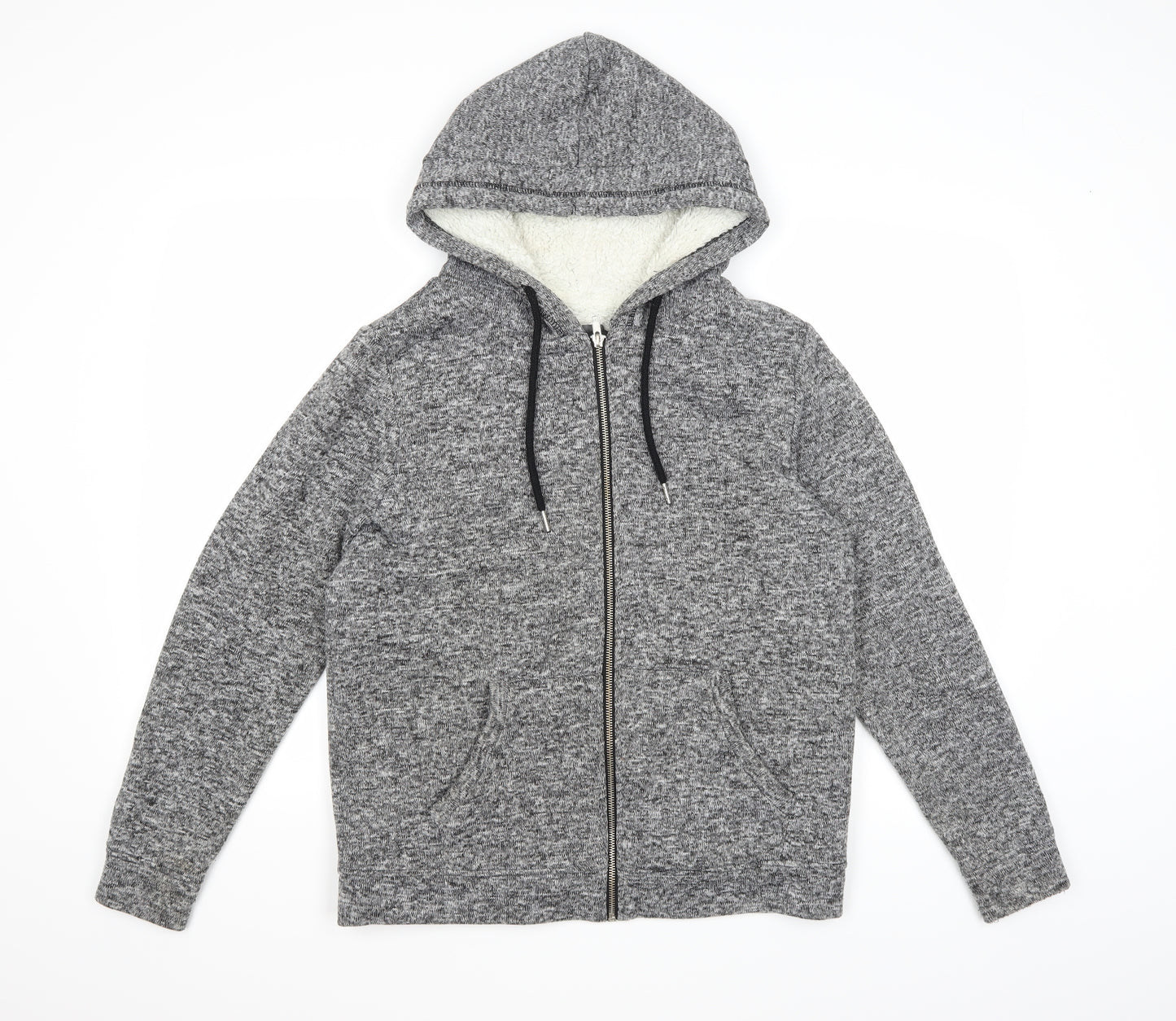 Primark Womens Grey  Knit Full Zip Hoodie Size 14