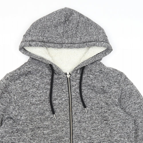 Primark Womens Grey  Knit Full Zip Hoodie Size 14