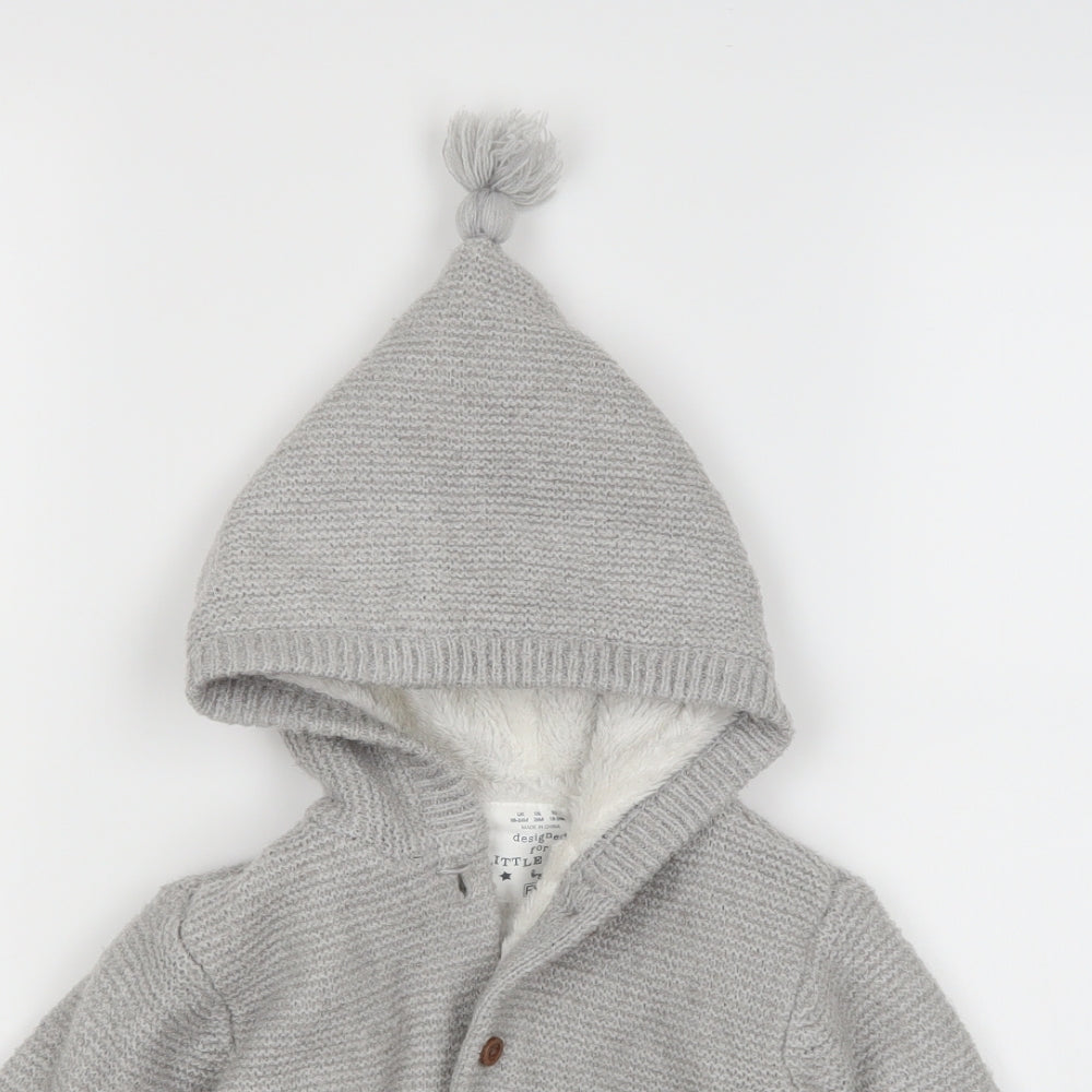 F&F Baby Grey  Knit Jacket  Size 18-24 Months