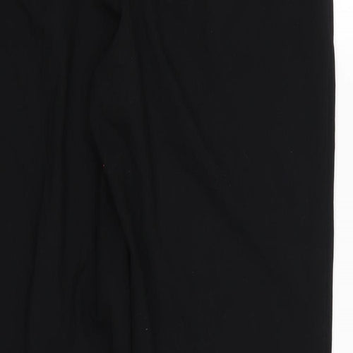 Marks and Spencer Womens Black  Rayon Trousers  Size 14 L30 in
