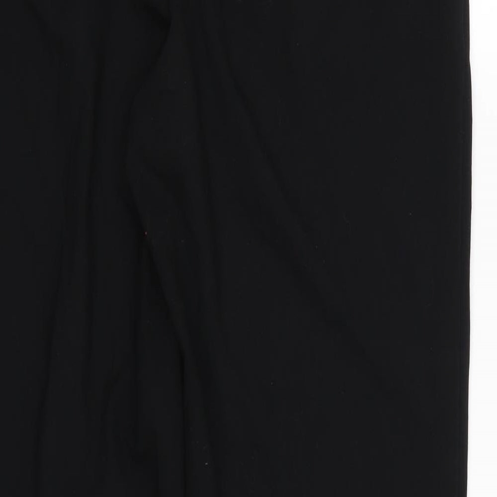 Marks and Spencer Womens Black  Rayon Trousers  Size 14 L30 in