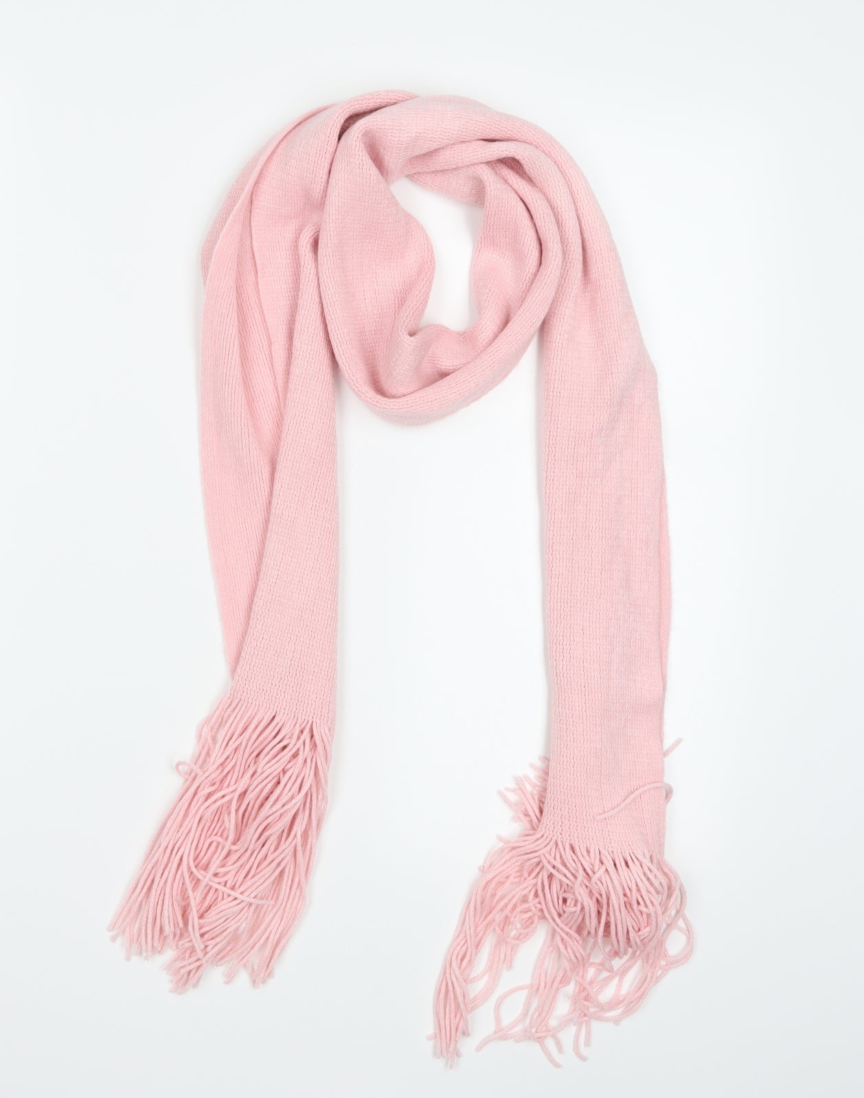 Preworn Womens Pink  Knit  Scarf
