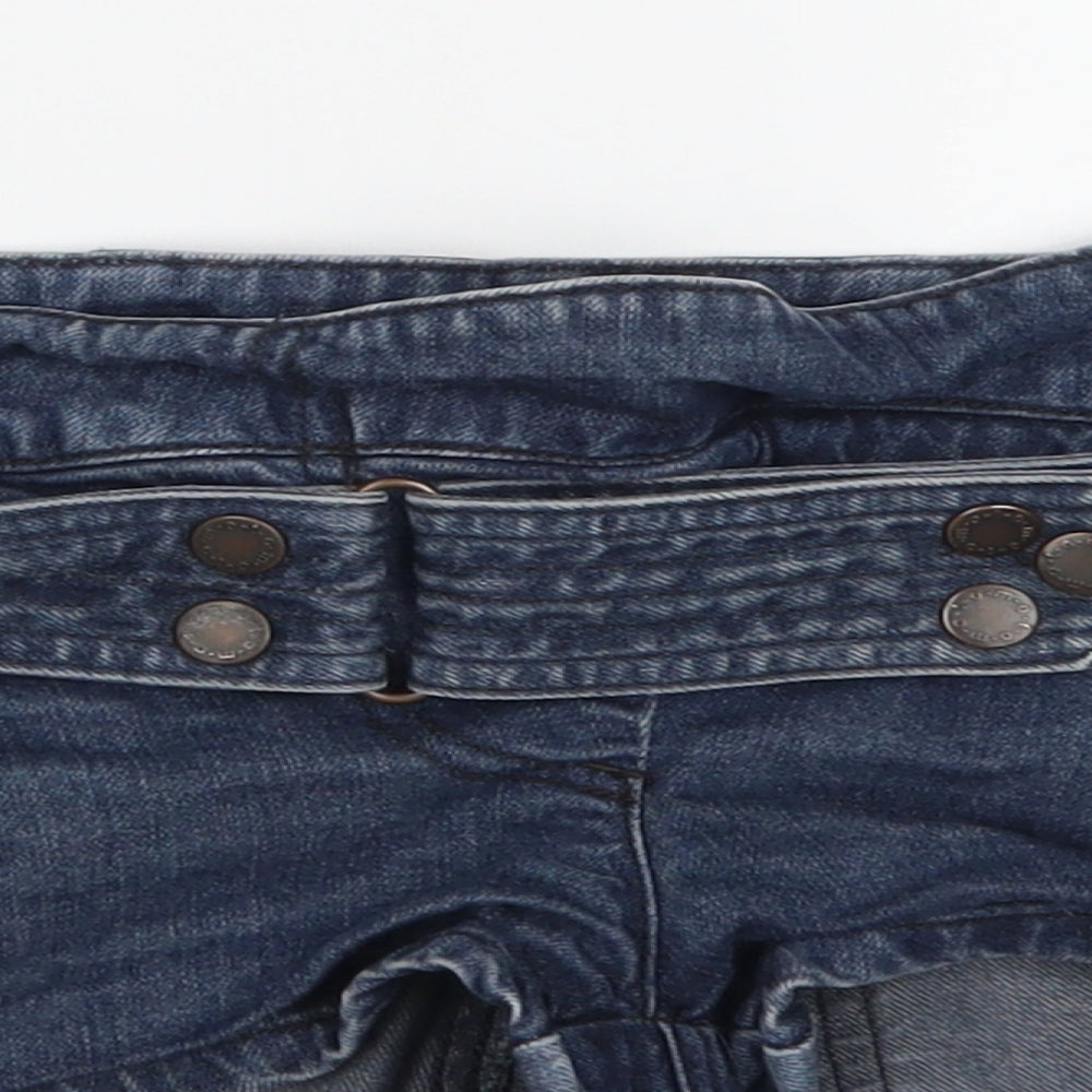 Moto Womens Blue  Denim Hot Pants Shorts Size 8