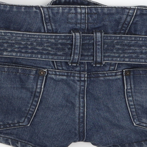 Moto Womens Blue  Denim Hot Pants Shorts Size 8