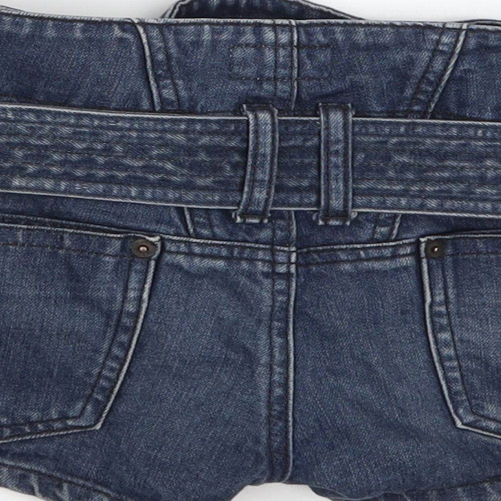 Moto Womens Blue  Denim Hot Pants Shorts Size 8