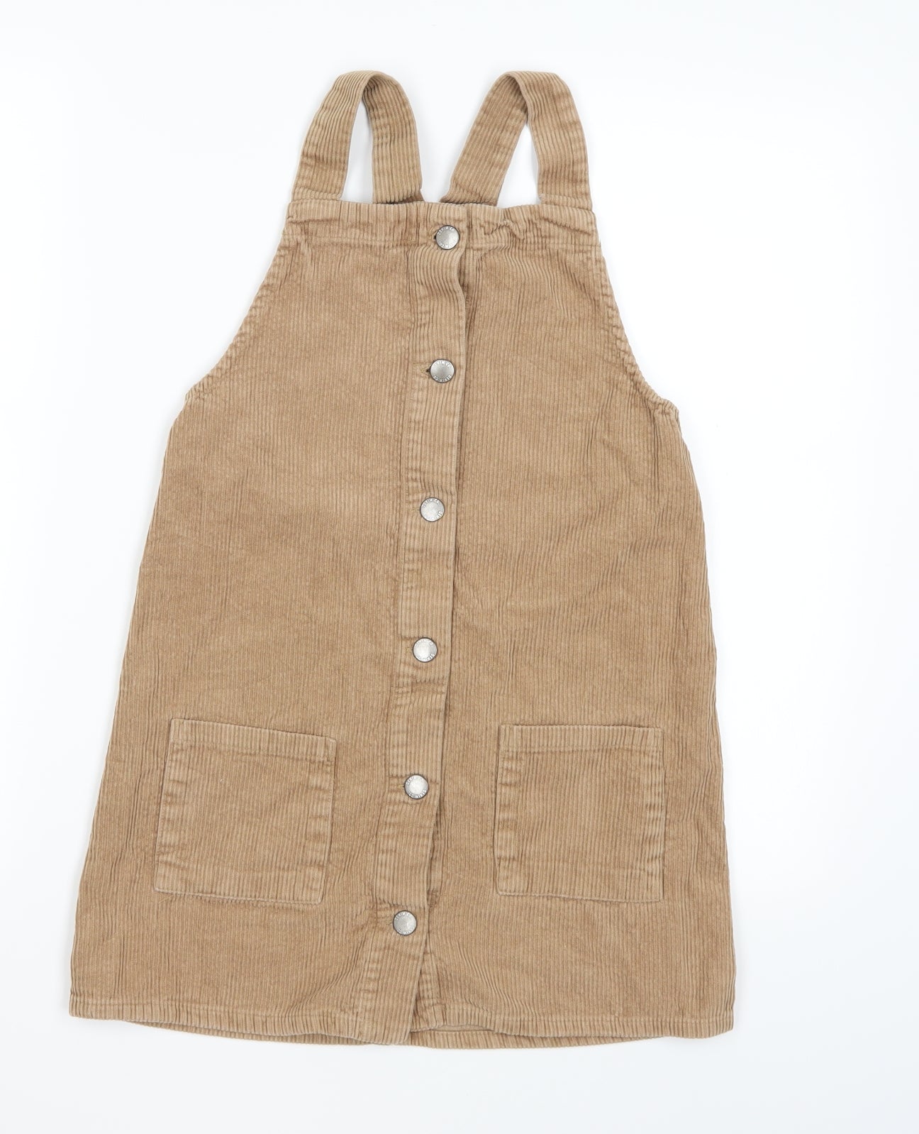 Denim Co. Girls Brown  Corduroy Pinafore/Dungaree Dress  Size 10-11 Years